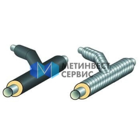 Тройниковое ответвление в изоляции ППУ-ПЭ-1 стальное 219 45