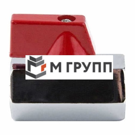 Кран шаровой латунный хромирован мини 1030 Ду 15 G1/2" Ру10 ВР полнопроходной флажок красный Aquasfera 1030-01