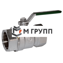 Кран шаровой латунный хромирован R250W Ду 15 G1/2" Ру42 ВР рычаг зеленый Giacomini R250WX023