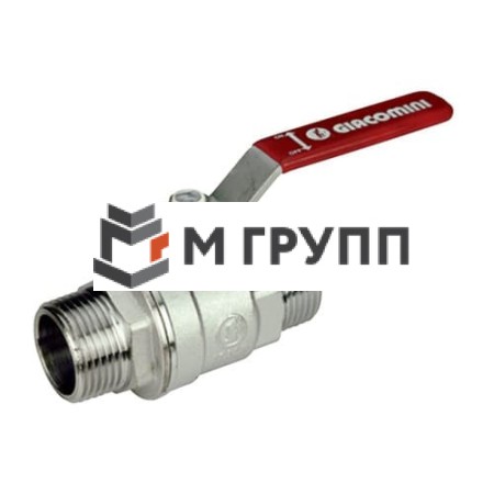 Кран шаровой латунный хромирован R253DL Ду 10 G3/8" Ру42 НР рычаг красный Giacomini R253LX002