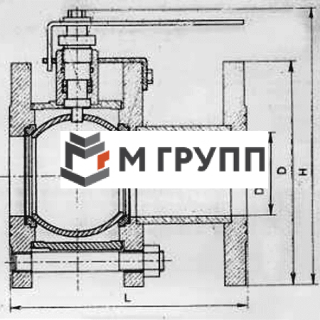 Кран шаровой стальной 11с67п Ду 150 Ру16 фланцевый полнопроходной Маршал 11с67п СФ.00.1.016.150 .