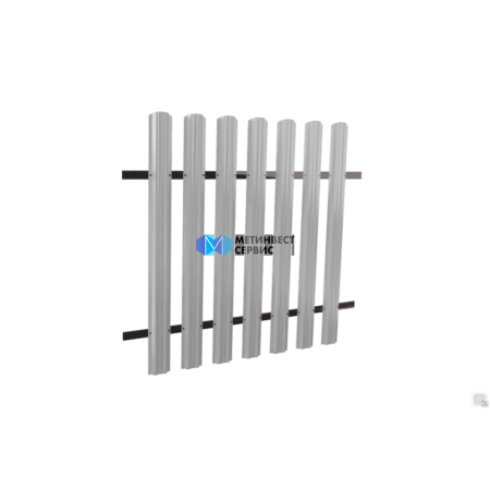Металлическое ограждение из профнастила 2500х2000 столб 60х60