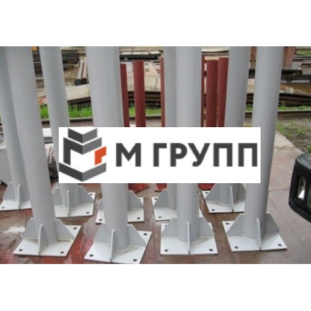 Металлическая стойка из круглой трубы 2100х168х8