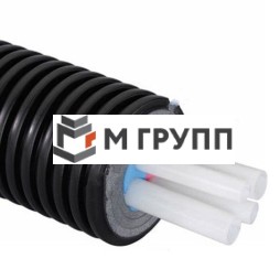 Труба теплоизолированная PE-Xa/EVOH Ecoflex Quattro черная 2x25x2,3-2x25x3,5/175 Ру 6/Ру 10 Тмакс=95C Uponor Швеция