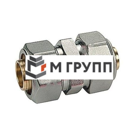 Муфта переходная латунная хром R566AM Дн 20х16 обжим Giacomini Италия