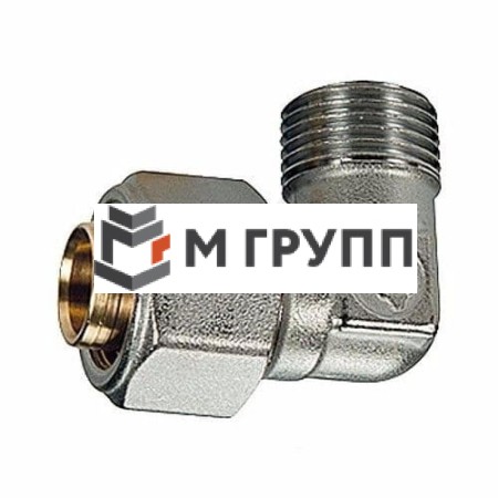 Угольник латунный R562AM Дн 20х3/4" 90 гр. НР обжим Giacomini Италия