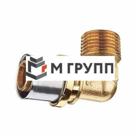 Угольник для PE-X латунный RM127 Дн 63х2 1/2" 90 гр. НР пресс Giacomini Италия