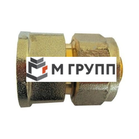 Муфта латунная никель Дн 16х1/2" ВР Китай