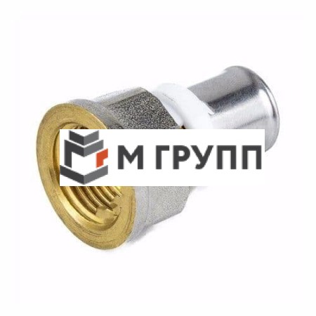 Муфта латунная никель 8002 Дн 20х1/2" ВР пресс Aquasfera Китай