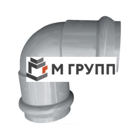 Отвод НПВХ серый двухраструбный SDR26 Дн 110мм 90 гр Ру10 напорный в/к Россия