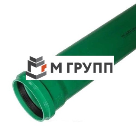 Труба нар. канал. PP-MD с раструбом зелёная KG2000 KG2000EM Дн 110х3,4 безнапорная 2000 мм Ostendorf