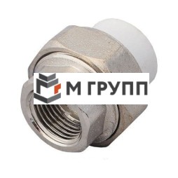 Муфта PP-R комбинированная разъемная белая внутр. резьба Дн 50х1 1/2" РосТурПласт Россия