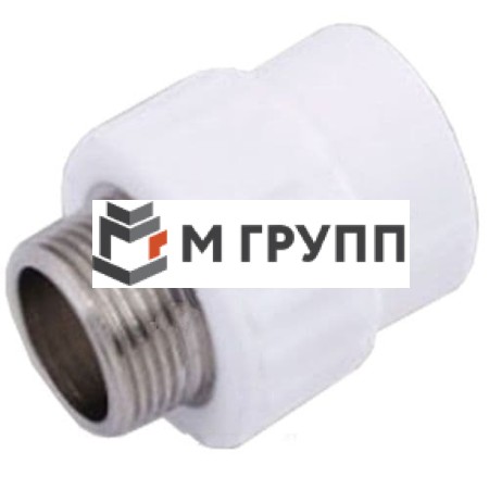 Муфта PP-R комбинированная белая наружн. резьба Дн 20х1/2" VALFEX Россия