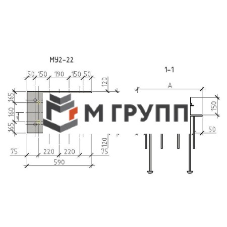 Закладная деталь МУ2-22 серия 1.400.2-25-93