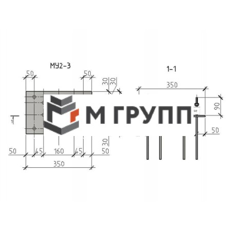 Закладная деталь МУ2-3 серия 1.400.2-25-93