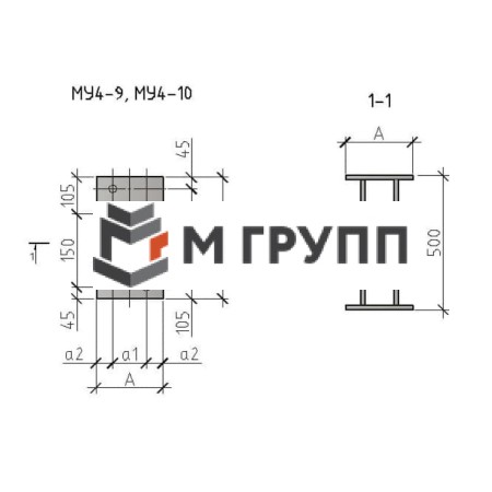 Закладная деталь МУ4-10 серия 1.400.2-25-93