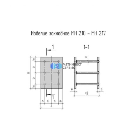 Закладная деталь МН 211-6 серия 1.400-15